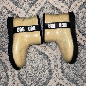 UGG Tan and Black Sole Boots